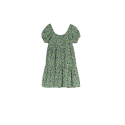 MINI MOLLY Robe à Motif Floral Jaune et Vert