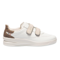 TBS Chaussures Tennis Femme Blanche À Scratchs