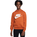 NIKE K NSW Club FLC HDY Sweatshirt Orange Garçon