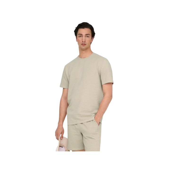 ONSKIAN LIFE REG SEERSUCKER SS TEE NOOS