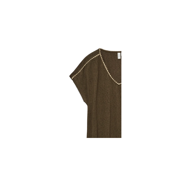 VMJACKIE S/L V-NECK TOP JRS BTQ