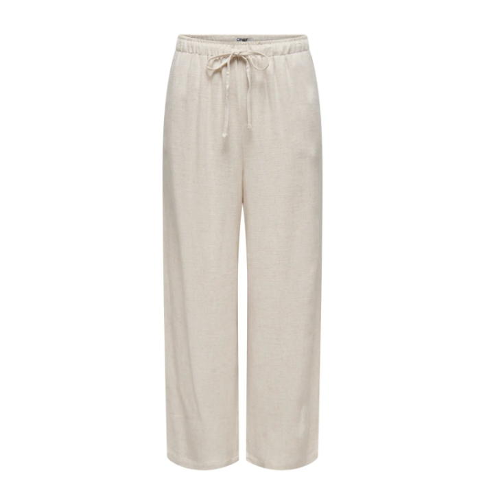 ONLSIESTA MW PULL-UP LINEN BL PNT N