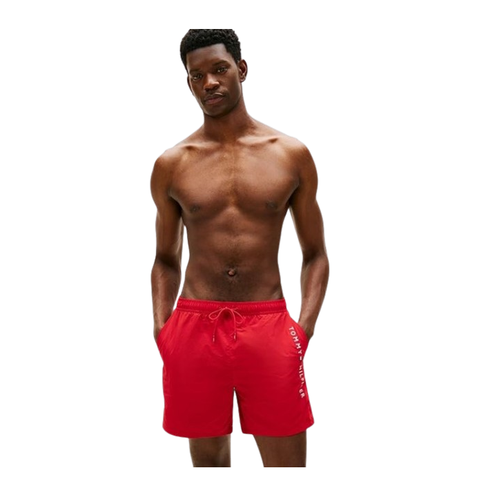 SHORT DE BAIN ROUGE TOMMY HIFILGER