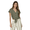 ONLSIESTA SS KNOT LIN BL SHIRT PNT NOOS