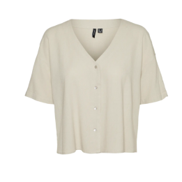 VMMYMILO 2/4 V-NECK SHIRT WVN NOOS