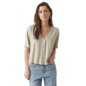 VMMYMILO 2/4 V-NECK SHIRT WVN NOOS
