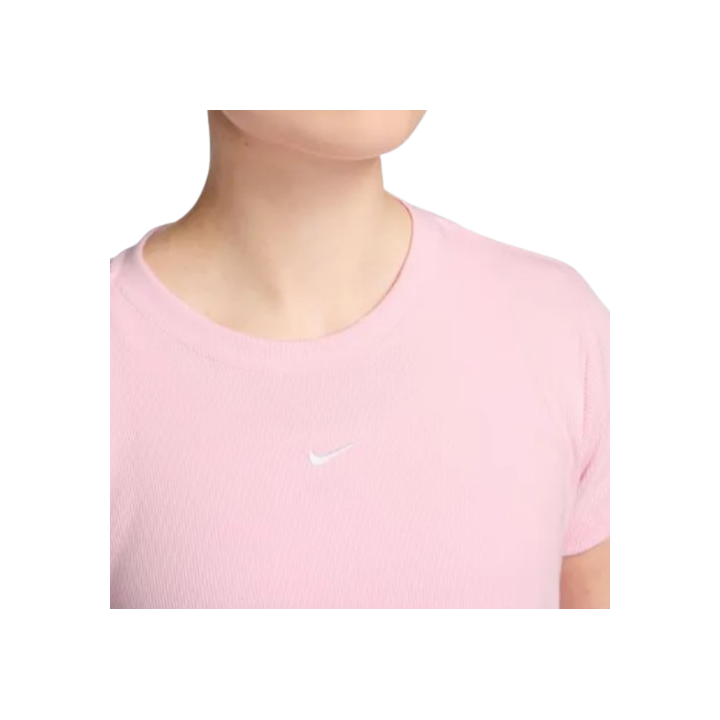 Nike Tee Shirt Rib Tight Femme Rose