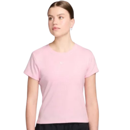Nike Tee Shirt Rib Tight Femme Rose
