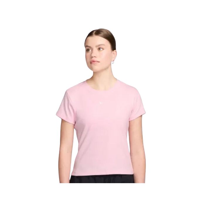 Nike Tee Shirt Rib Tight Femme Rose
