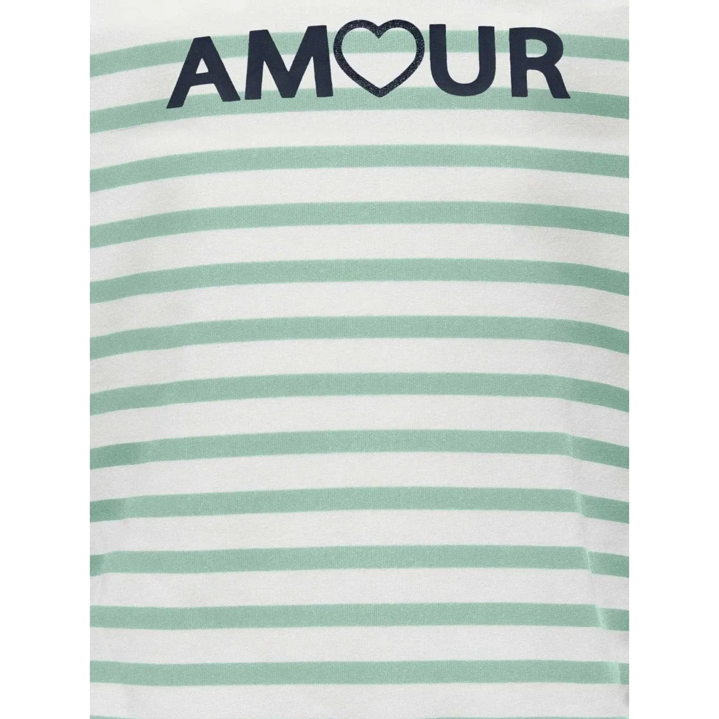 Gros plan sur le motif rayé et la texture du tissu du sweat à capuche fille KIDS ONLY 2011517.