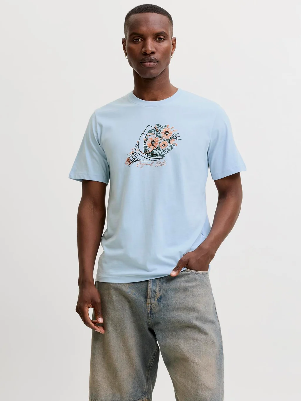 JJSTAR TEE Homme - Col V - Coton Bio | JACK AND JONES
