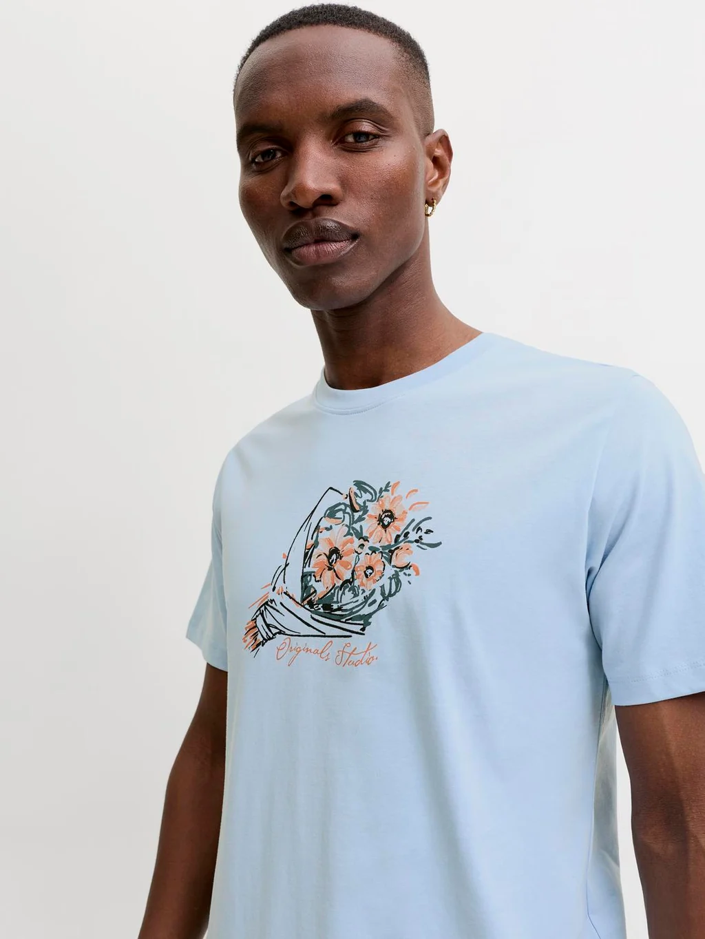 JJSTAR TEE Homme - Col V - Coton Bio | JACK AND JONES
