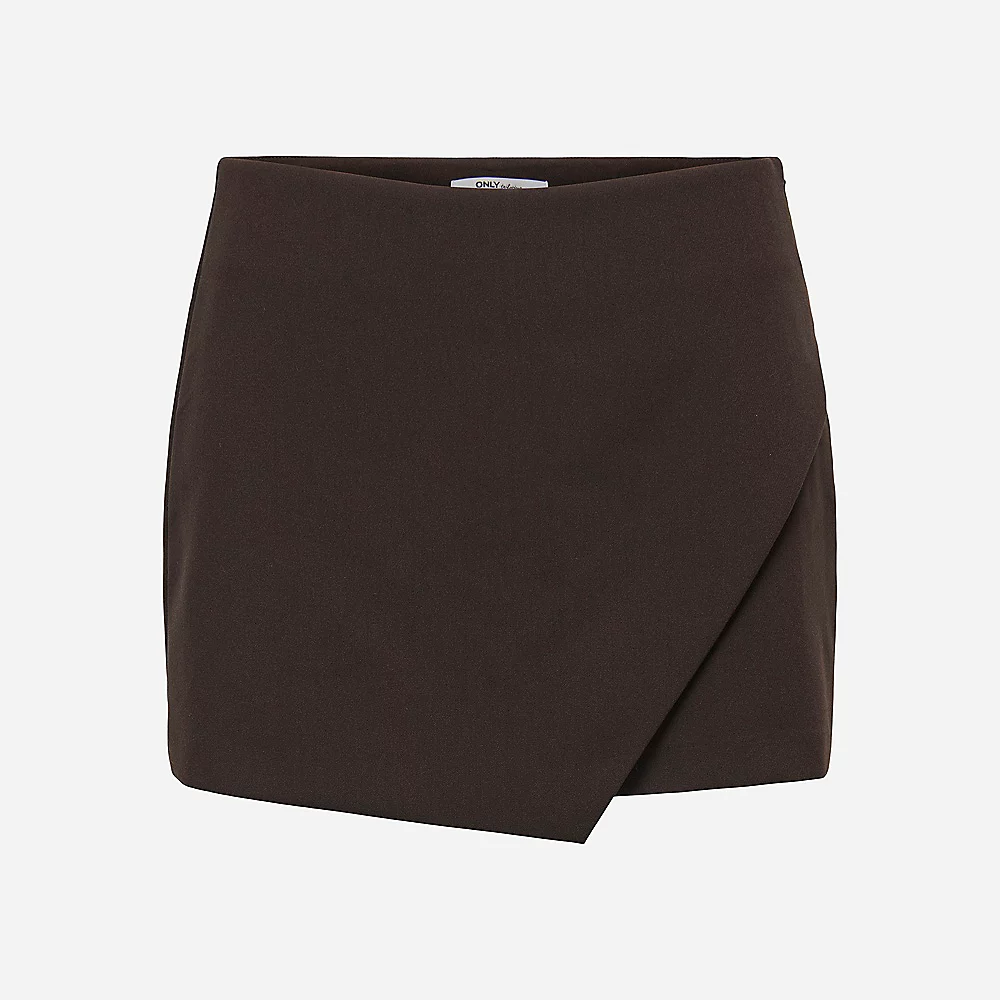 ONLY Skort Enveloppant Yasmine Taille Mi-Haute Femme Marron