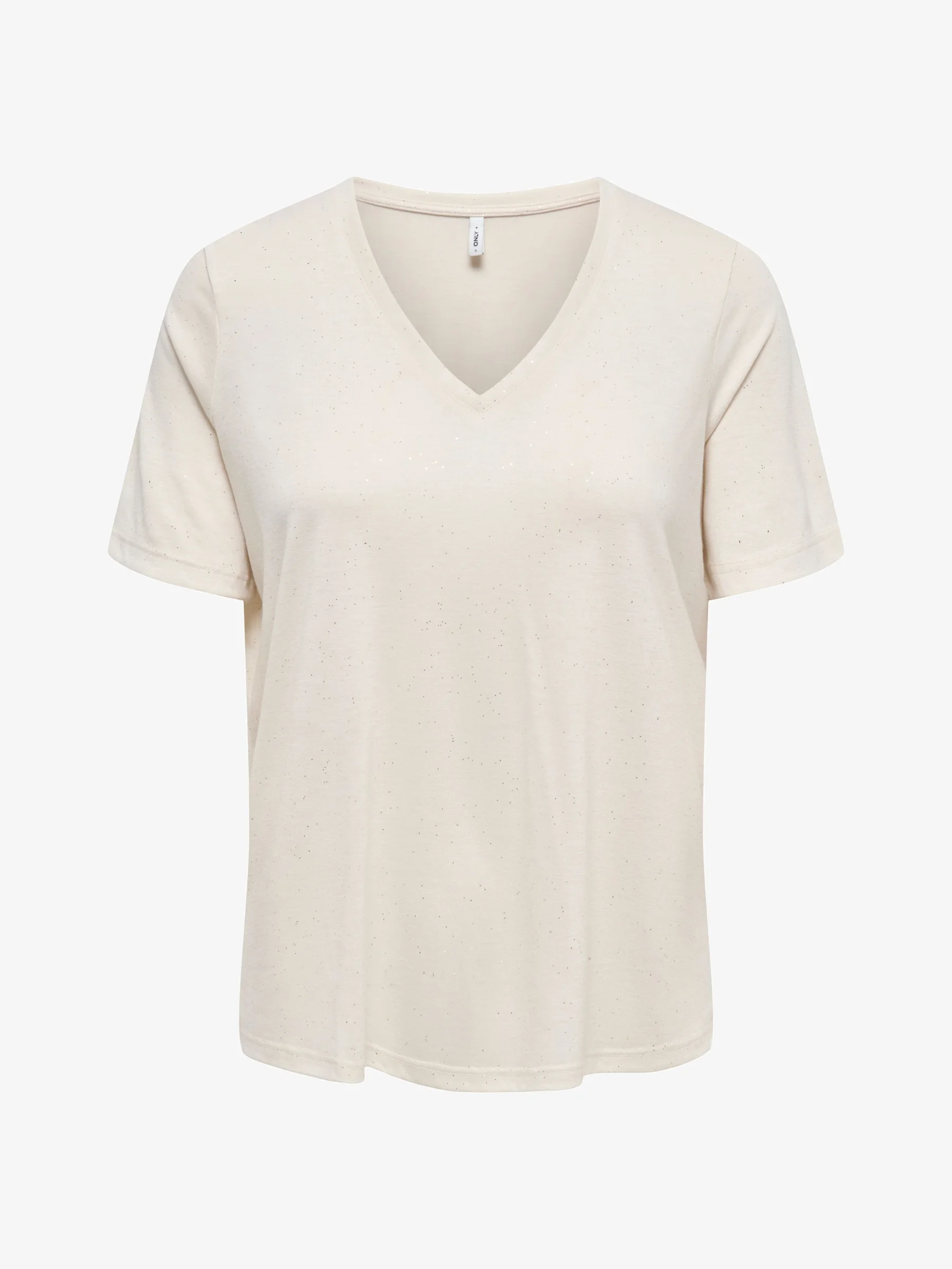ONLY - Débardeur V-Neck Pailleté S/S, Coupe Régulière & Confort