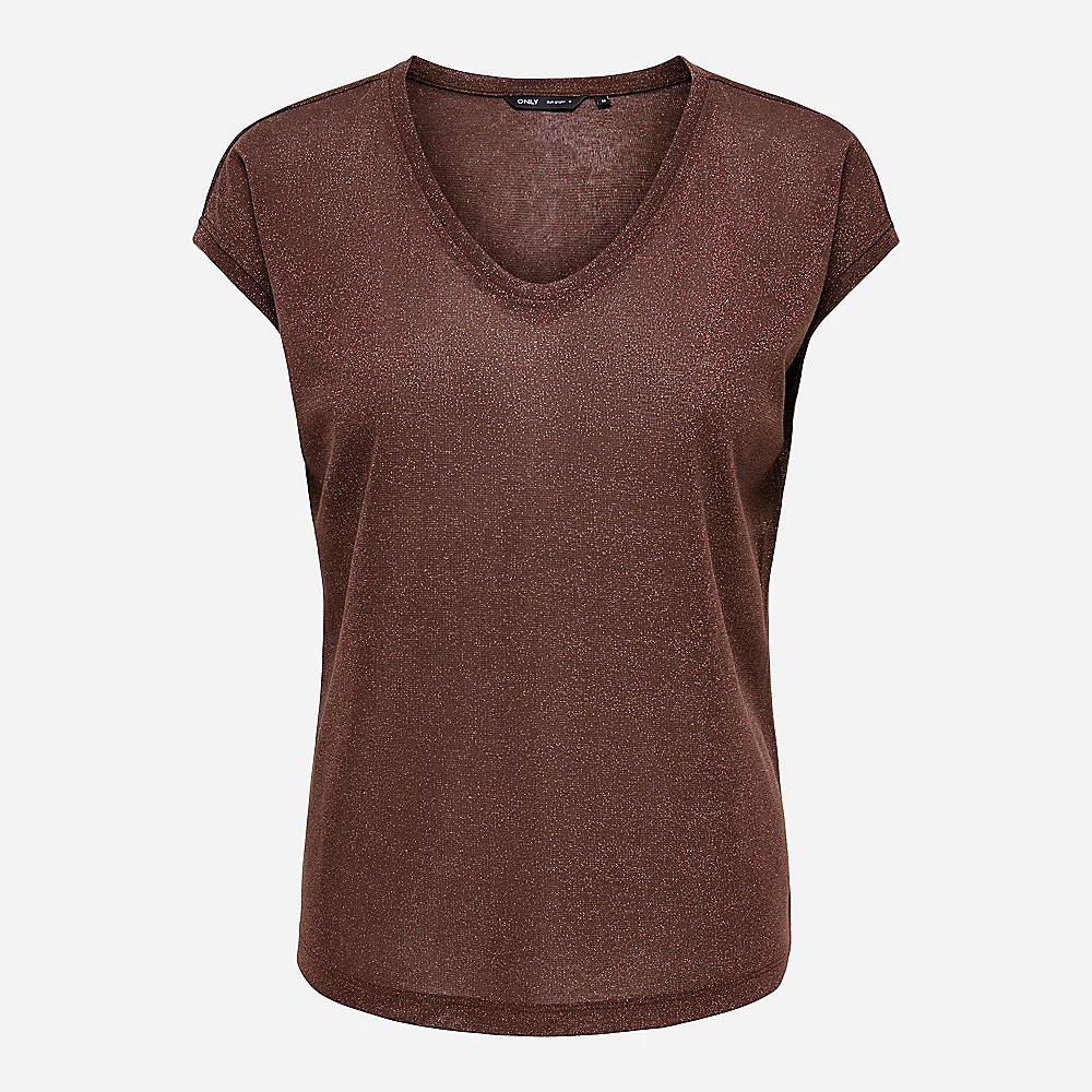 ONLY Top V Neck Lurex - Effet brillant & glamour | Coupe ample