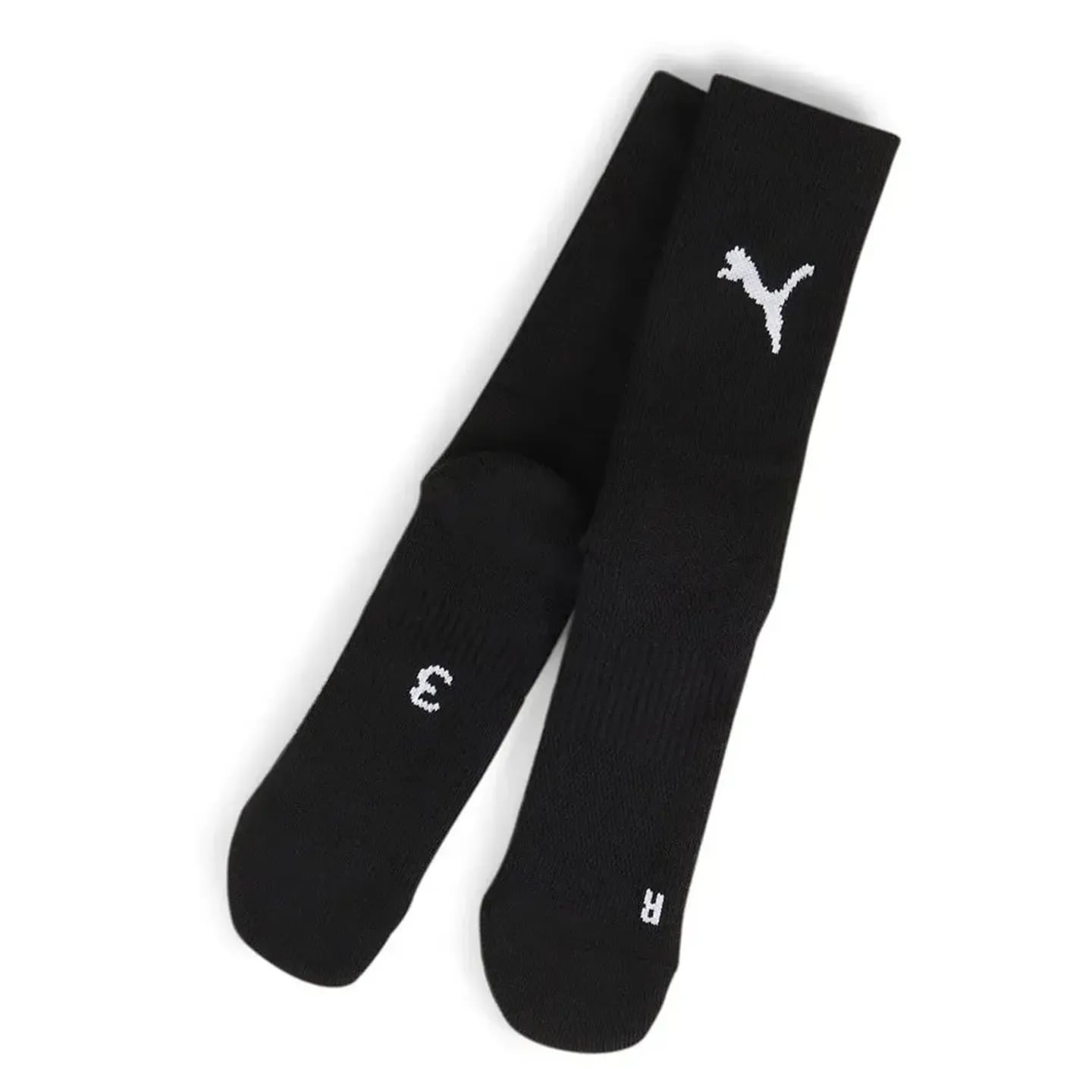 Gros plan sur la zone amortie du talon de la chaussette PUMA 2011577 avec coutures renforcées.