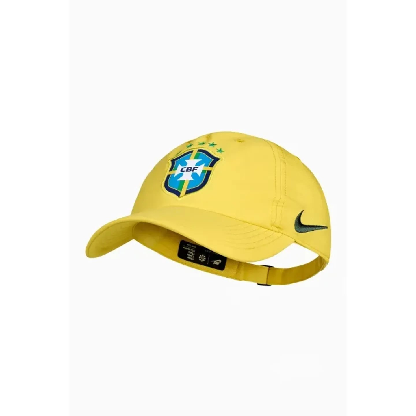 Casquette Nike Club Brazil Poly junior jaune sur fond blanc, vue de face