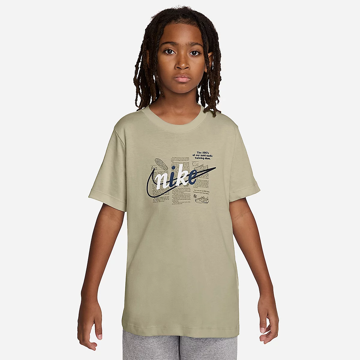 Nike K NSW Tee Club Script - T-shirt enfant doux et respirant