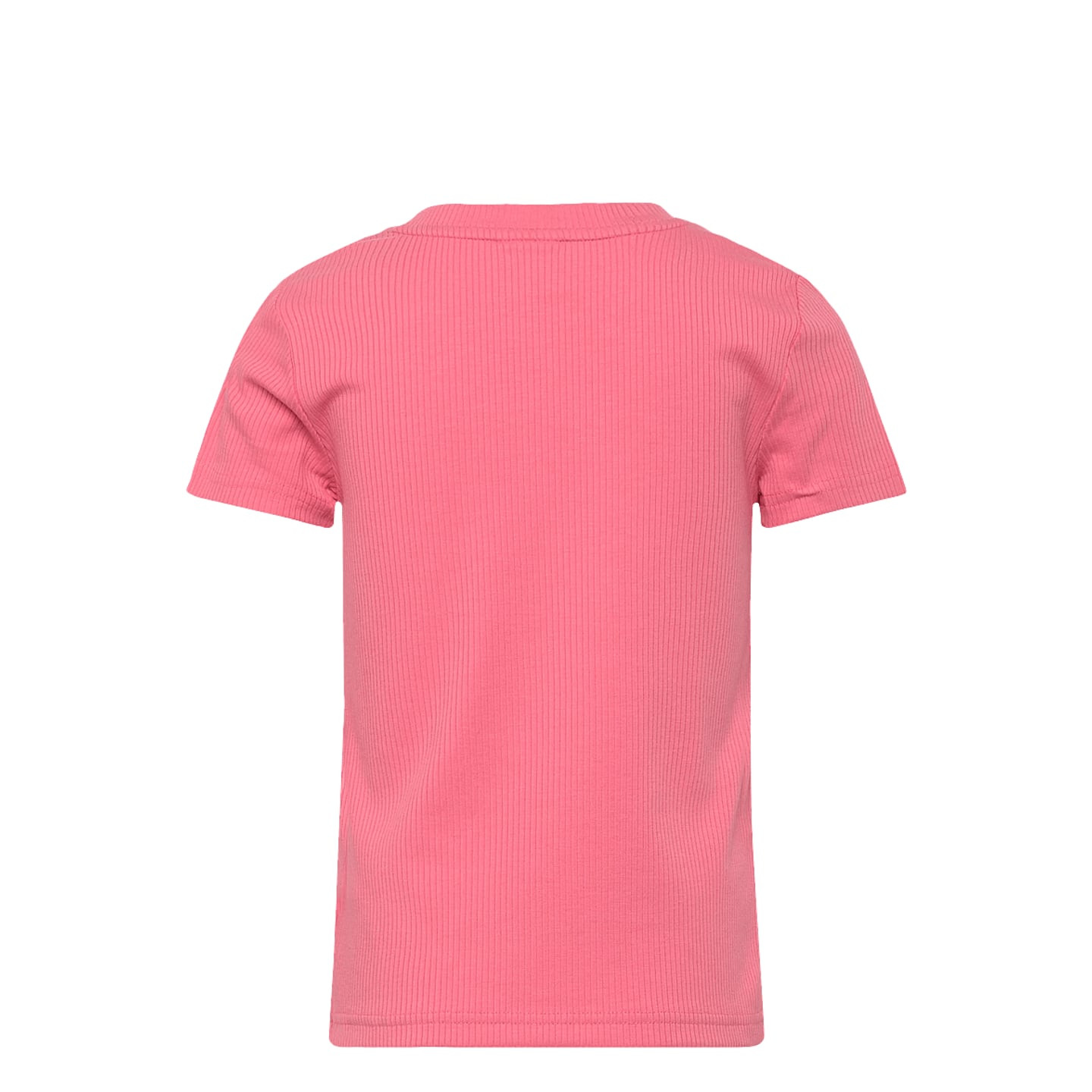 PUMA ESS Elevated Rib Slim Tee G t-shirt fille, vue arrière, packshot montrant le tissu côtelé et la