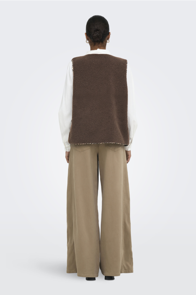 ONLY Teddy Vest Pnt : Douceur moelleuse pour l'automne