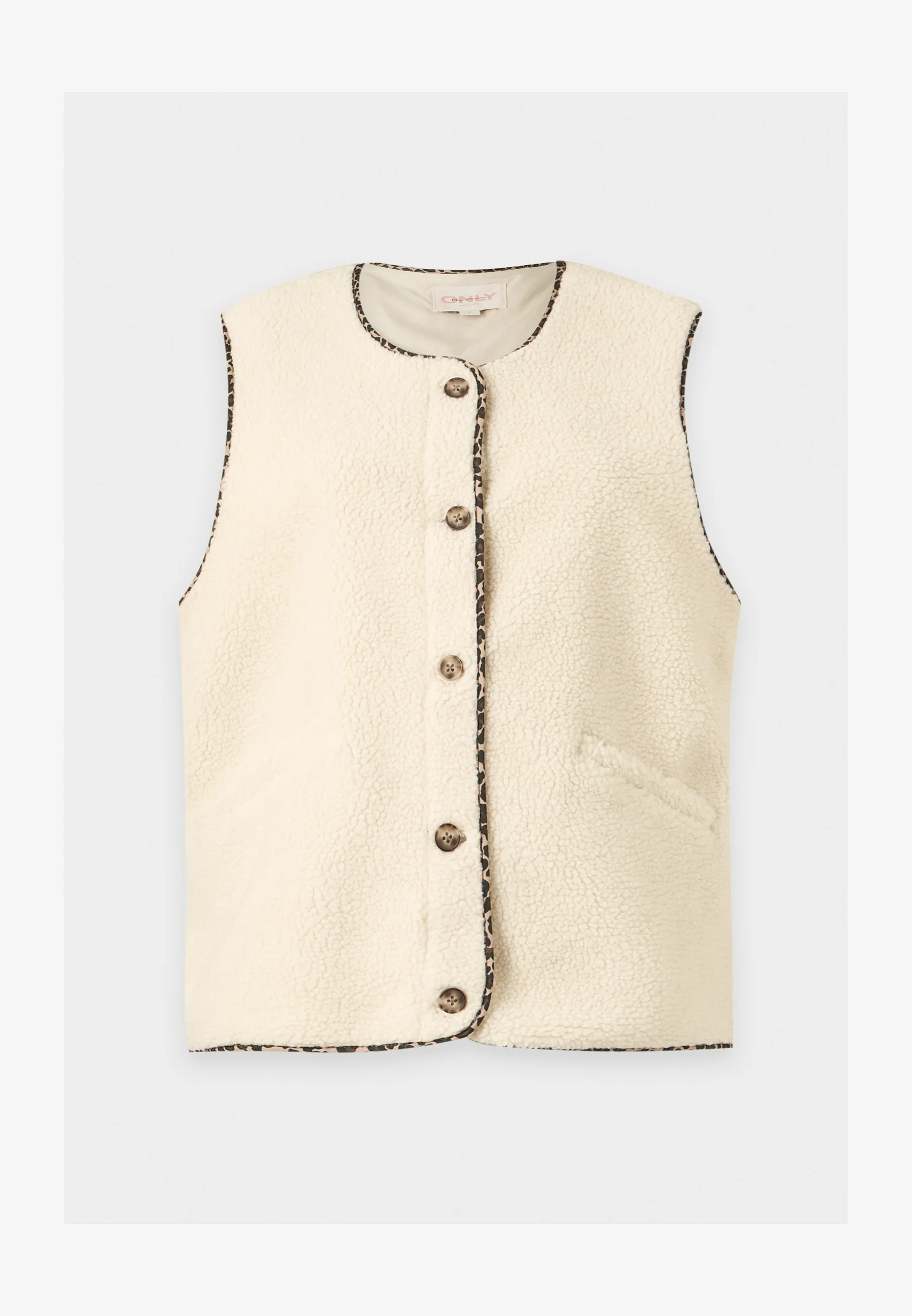 ONLY Gilet Teddy Onlbaby Superposition Mi-Saison Polyvalent Femme