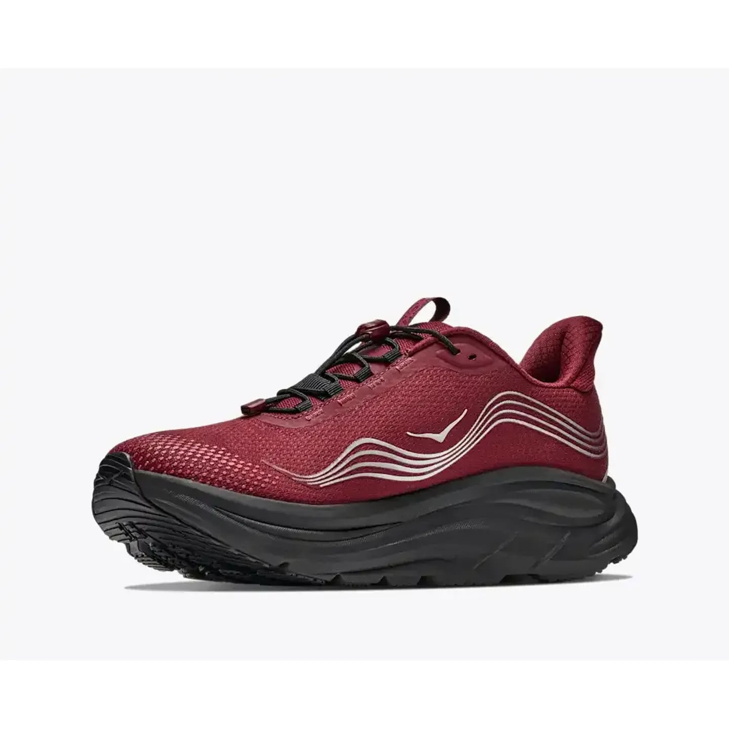 Détail de la membrane GORE-TEX et de la semelle EVA moulée de la HOKA Clifton 11 GTX, soulignant l'i