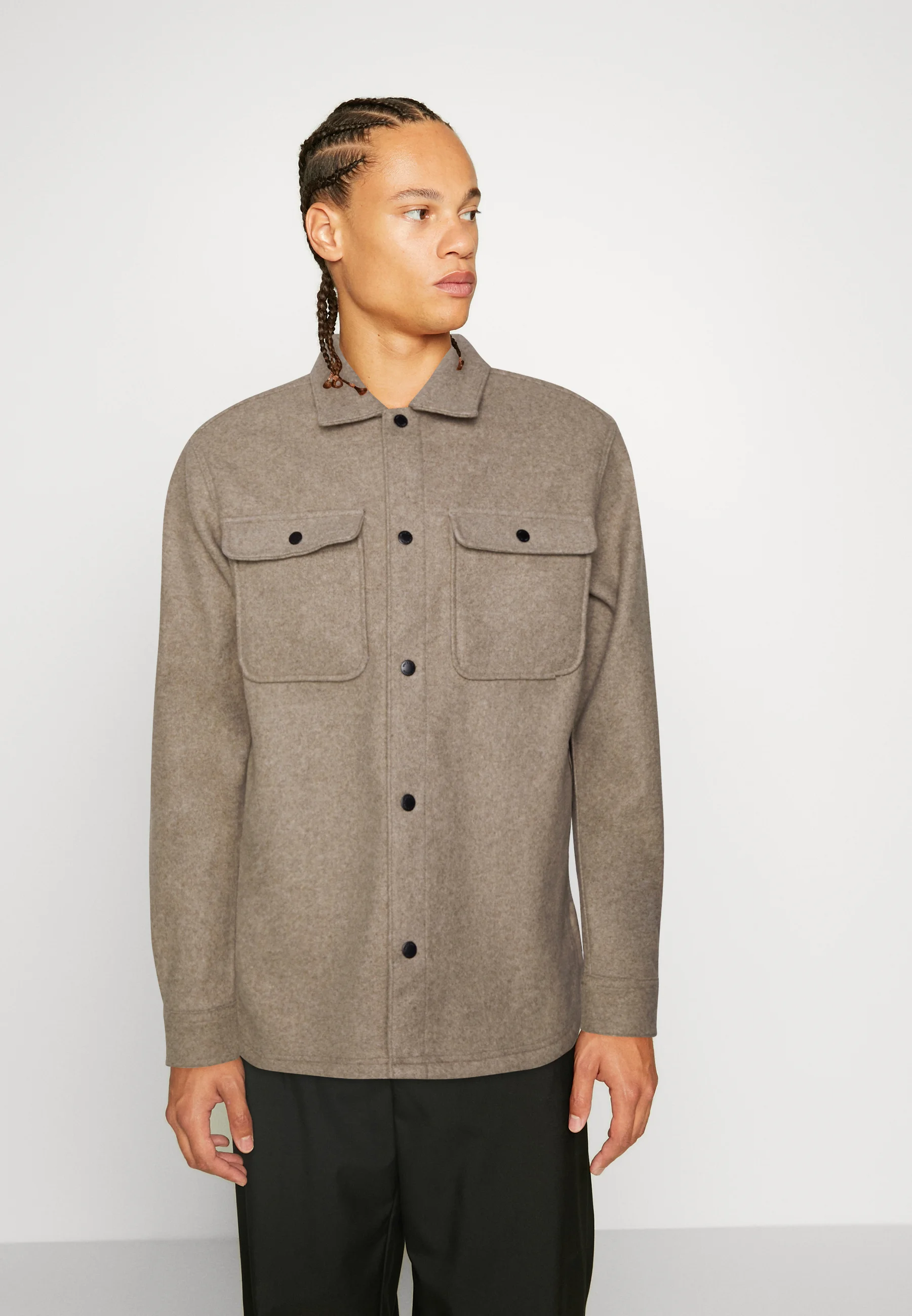 ONLY & SONS - Surchemise laine look oversize, col classique