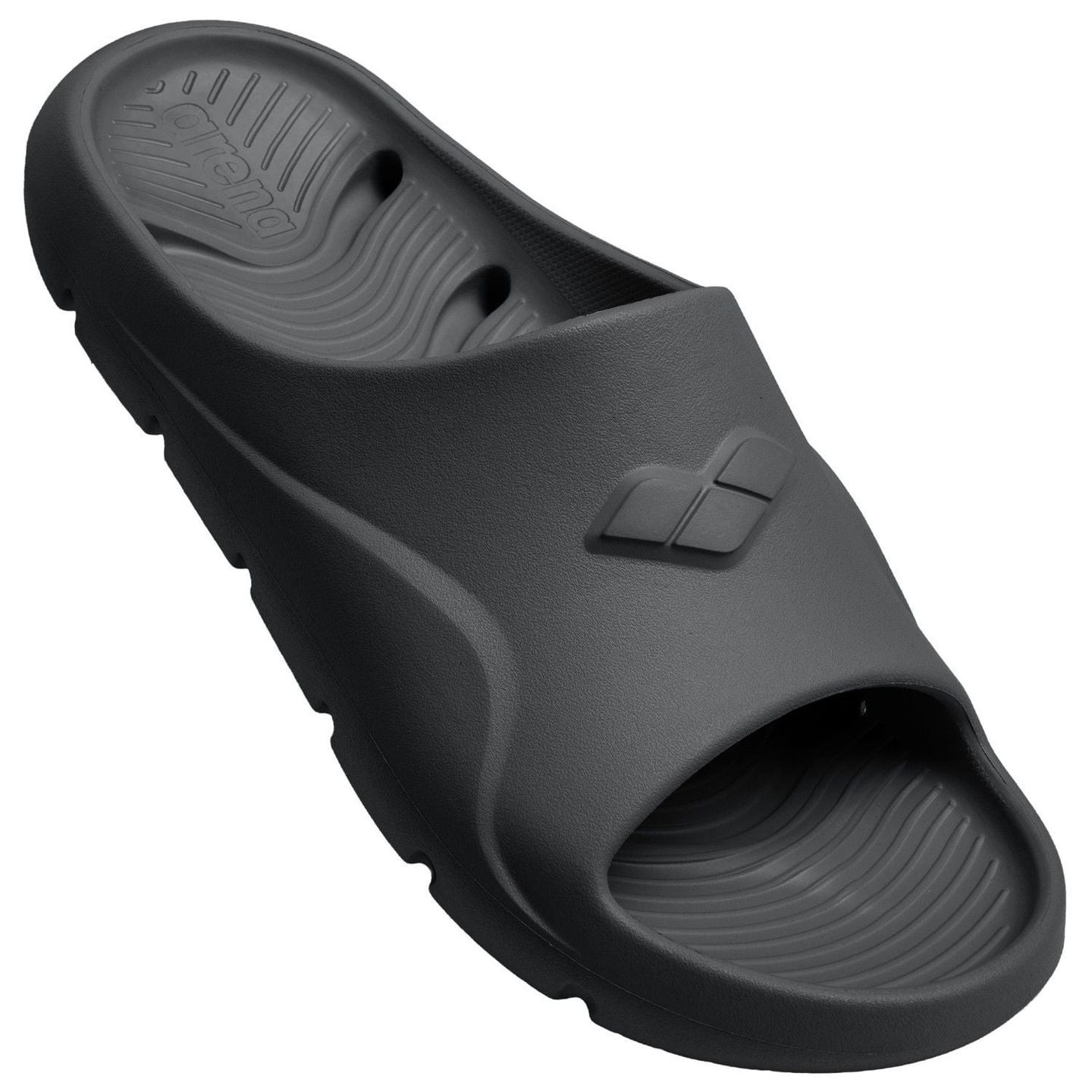 Gros plan de la semelle EVA des sandales Arena Hydrosoft Plus : motif quadrillé pour une traction du