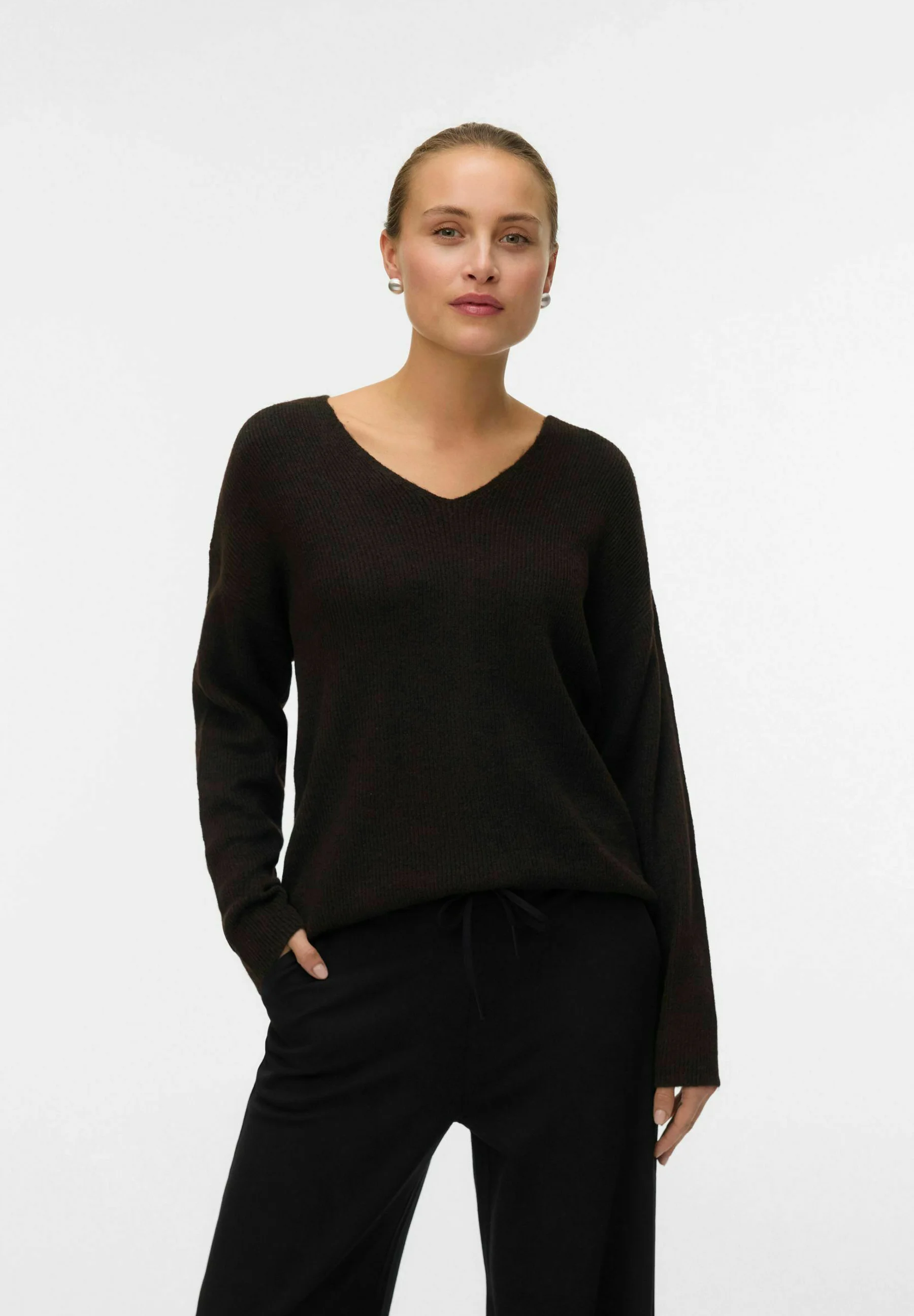 Vero Moda - Chemisier V-Neck VMCREWLEFILE, élégant et cosy