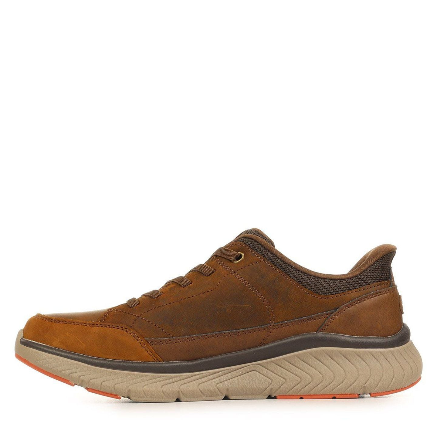 Baskets décontractées grises Skechers Arch Fit Crosser - Felix pour homme à lacets, vue latérale