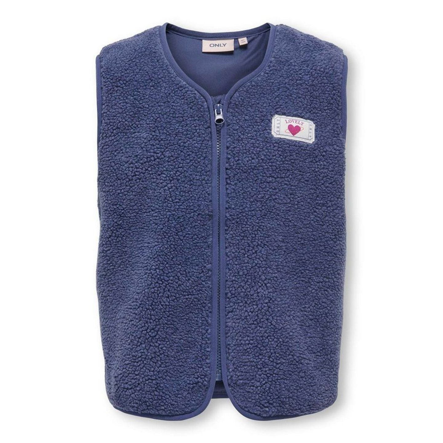 Gilet sans manches KIDS ONLY Kogbaby Life en molleton doux pour enfants, vue de face avec fermeture 