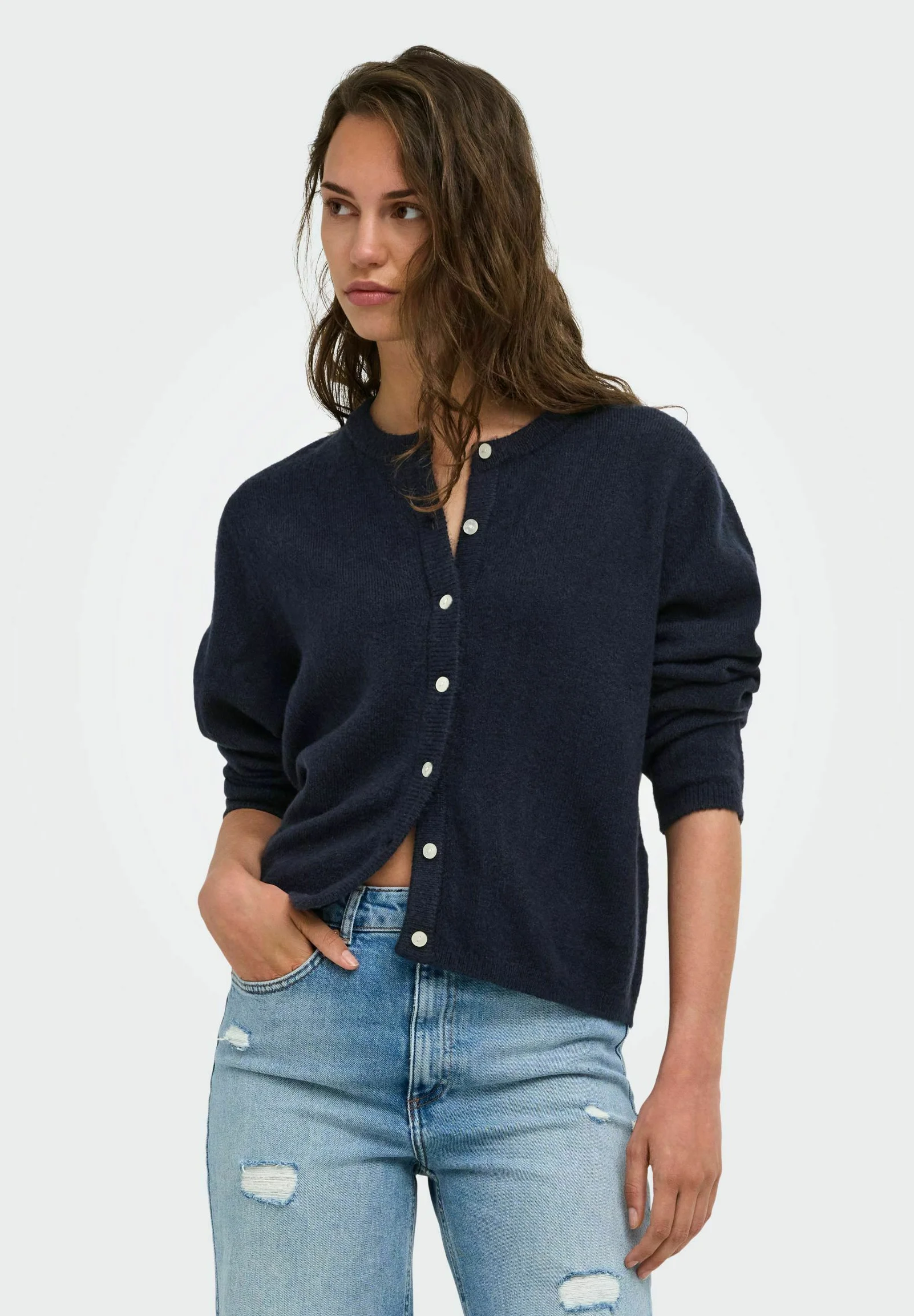 Cardigan ONLY O-Neck : élégance décontractée en tricot doux