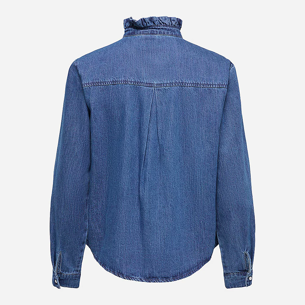 Chemisier ONLY frill : élégance décontractée en jean