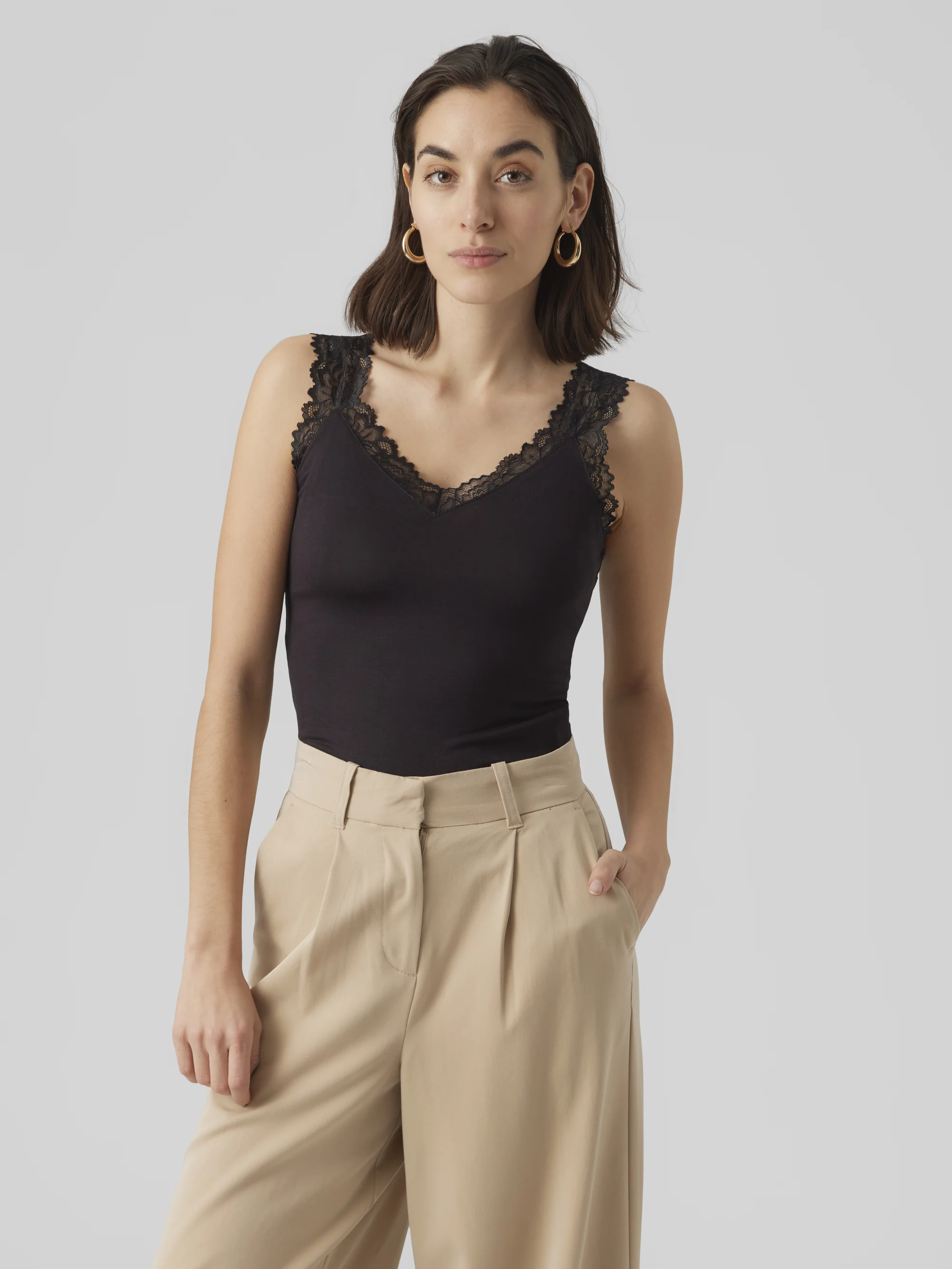 Top Vero Moda VMROSA SL - Dentelle & Confort Polyvalent