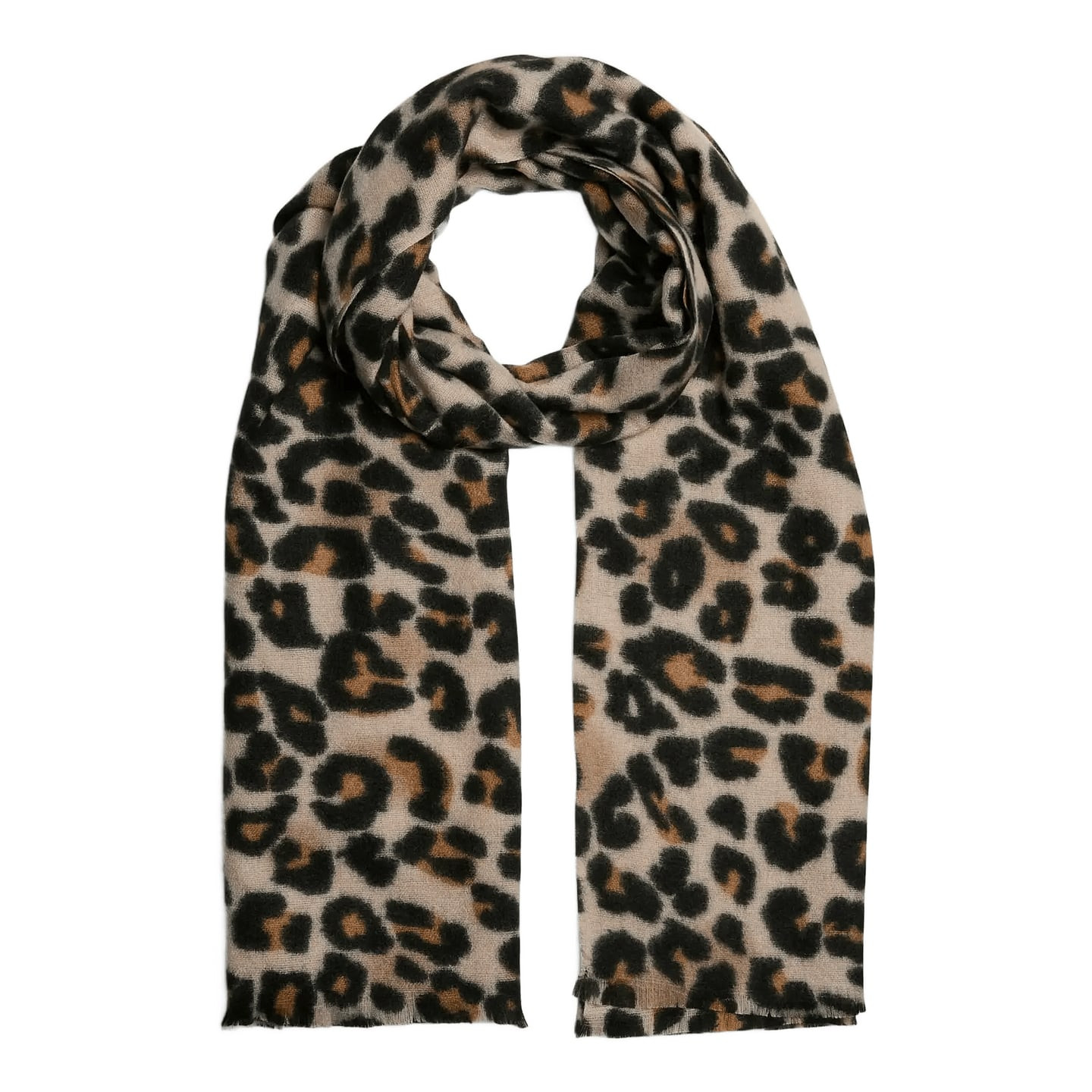 Écharpe longue PIECES PCJORNA pour femme en ton neutre, tissu tissé à franges, vue complète du produ