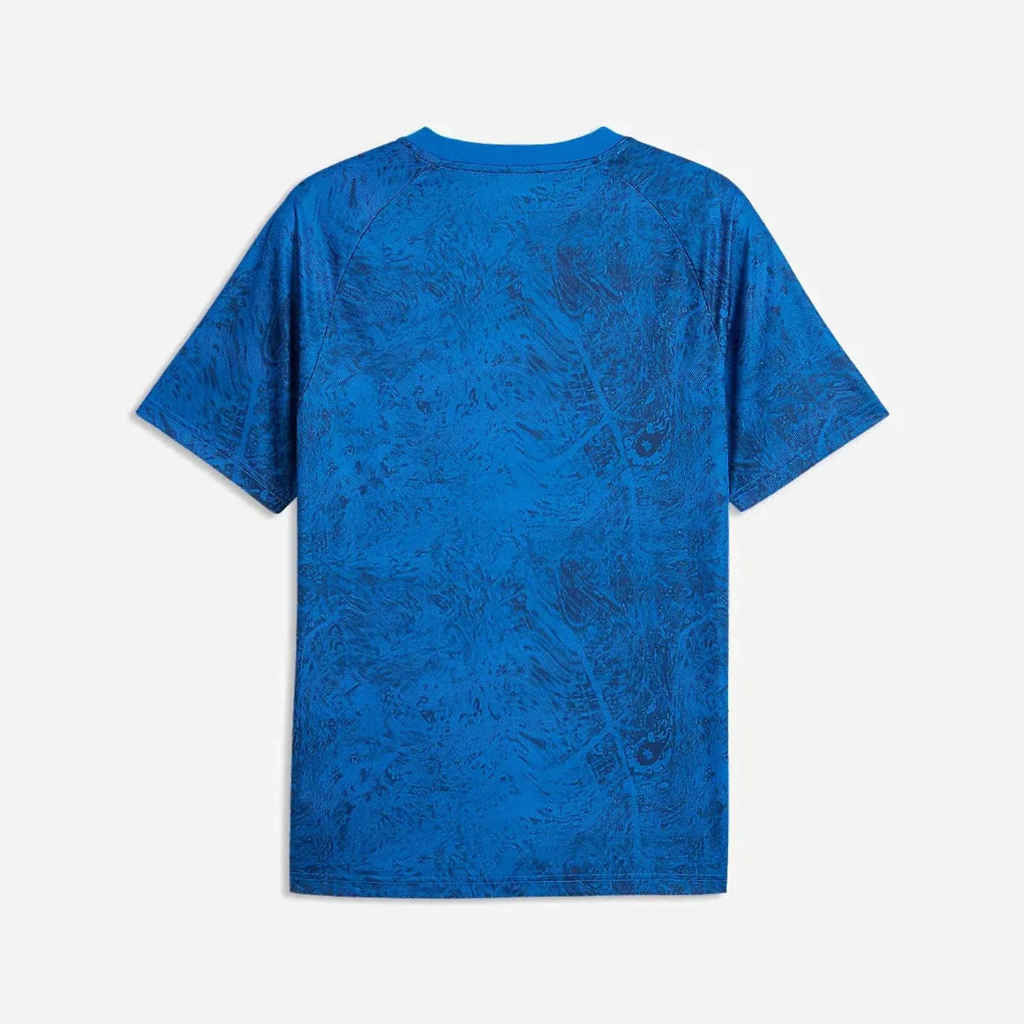 Vue arrière du maillot d'échauffement Puma OM 2026/27 mettant en valeur le tissu respirant et les nu