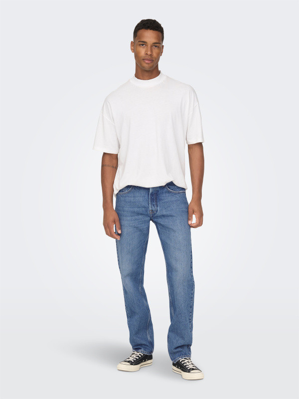 Jean ONLY & SONS ONSEDGE - Coupe EDGE, délavage usé, style intemporel