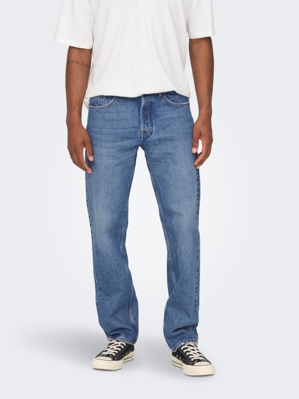 Jean ONLY & SONS ONSEDGE - Coupe EDGE, délavage usé, style intemporel