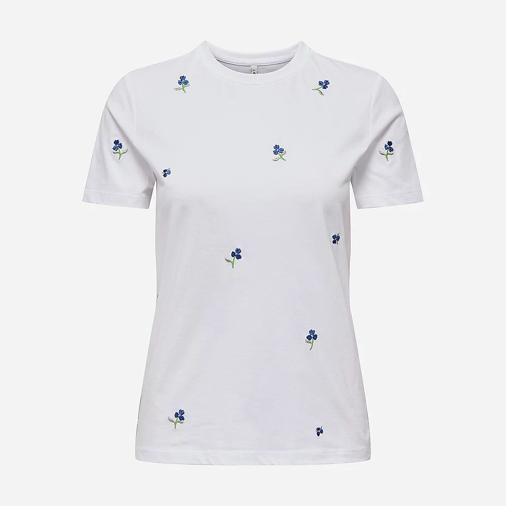 ONLY - Top O-Neck Life S/S en coton bio, doux & respirant