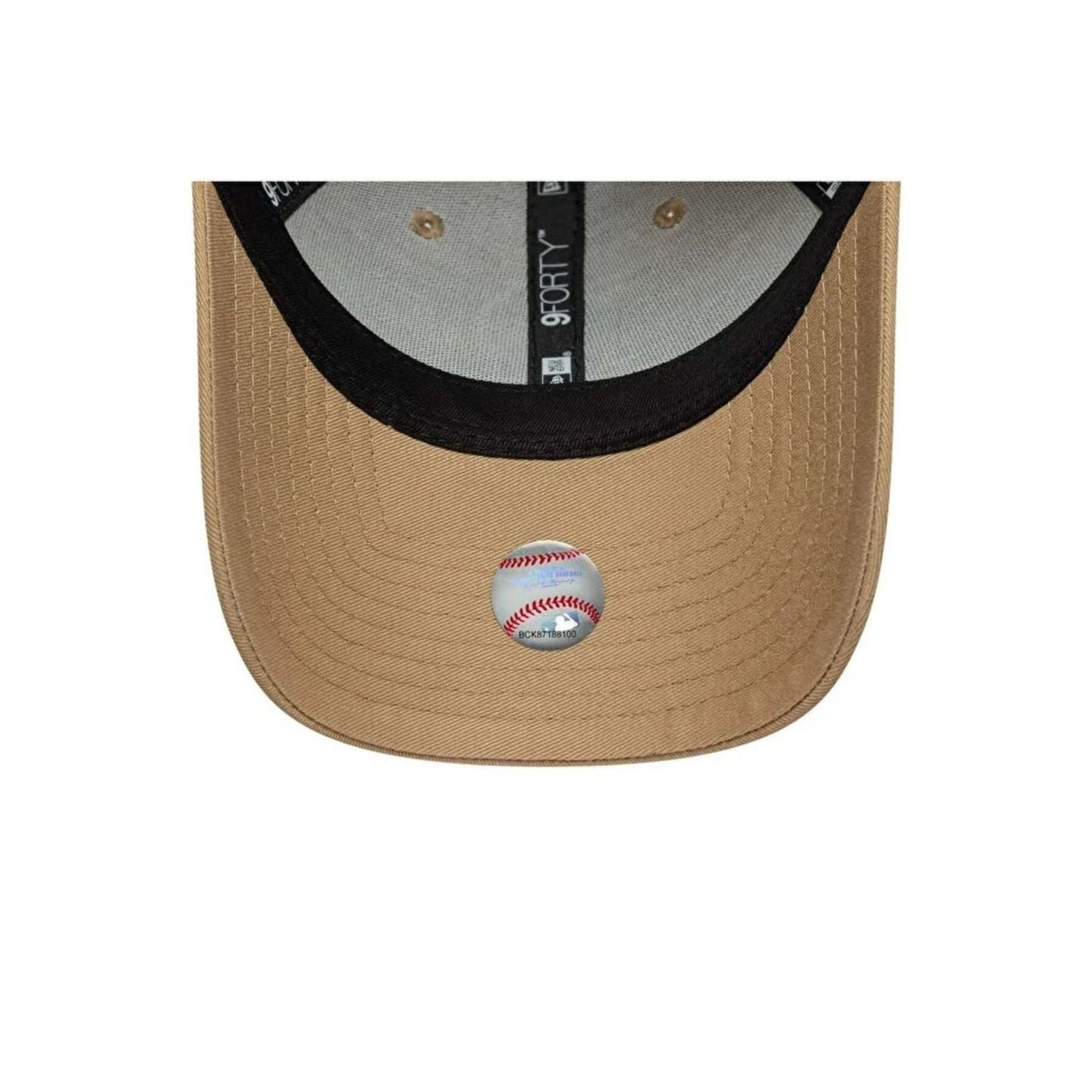 Vue de détail de la New Era Casquette Ajustable Team Outline 9FORTY Los Angeles Dodgers Visière Cour