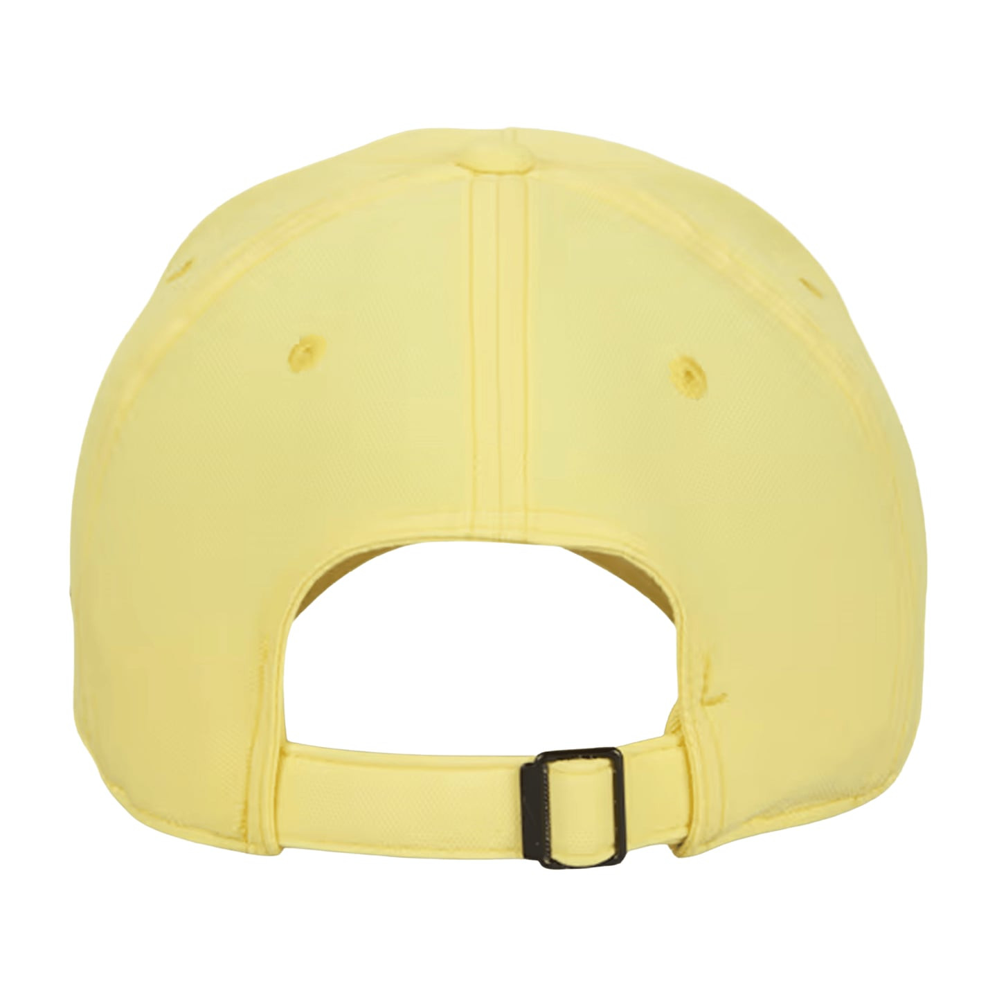 Vue arrière de la casquette Nike CBF jaune montrant la fermeture à boucle réglable et les œillets de