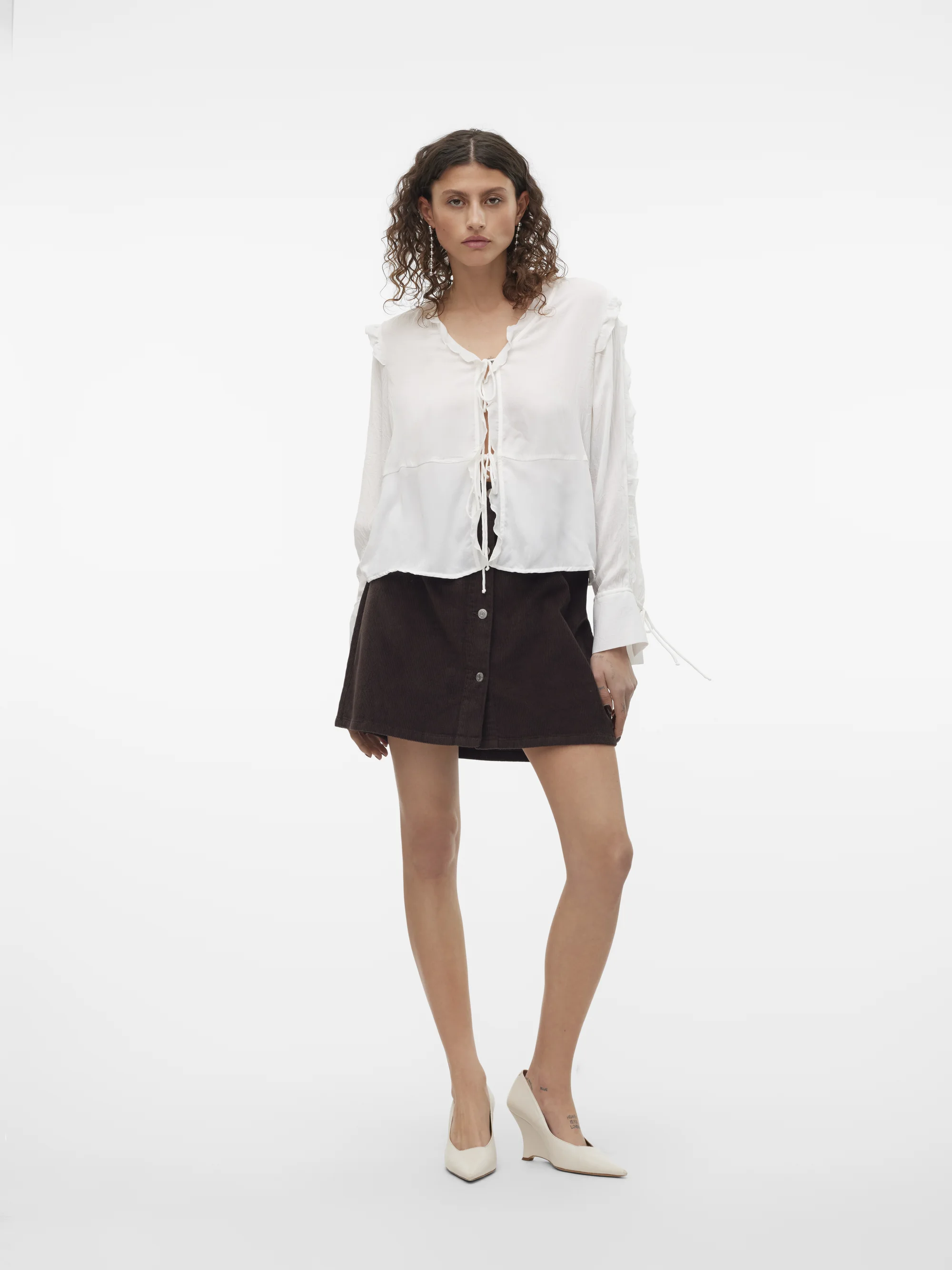 Jupe Vmetta Vero Moda : Skater élégante en velours côtelé