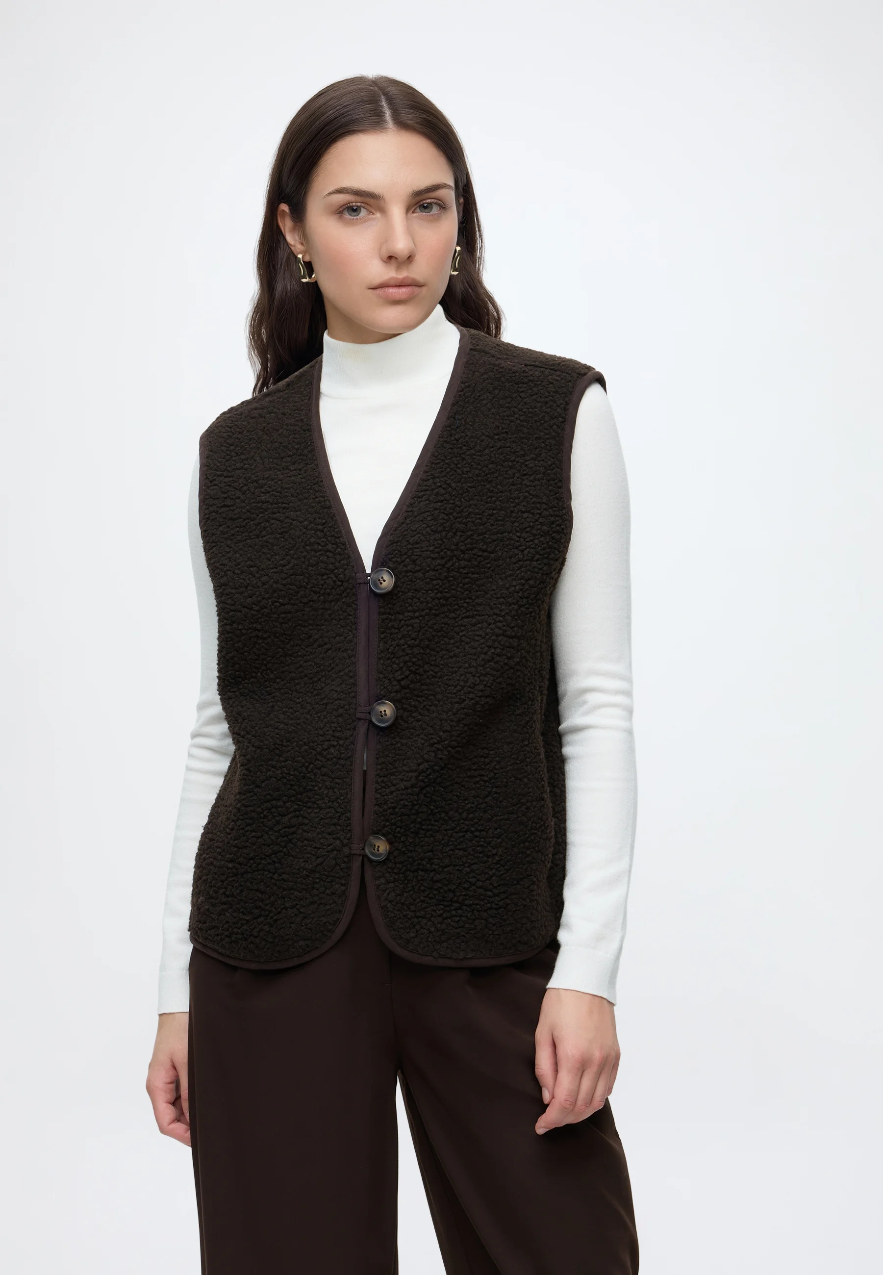 VMCLEOSOFIA Short Waistcoat VERO MODA - Polyester recyclé & élégant