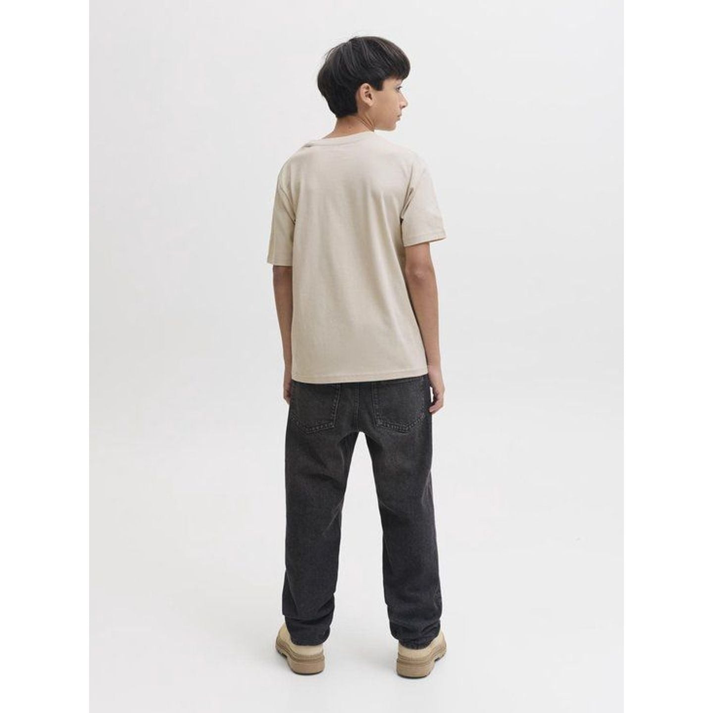 T-shirt Jack & Jones Junior JJEDENVER pour enfant garçon, col rond, coton doux, logo, coupe régulièr