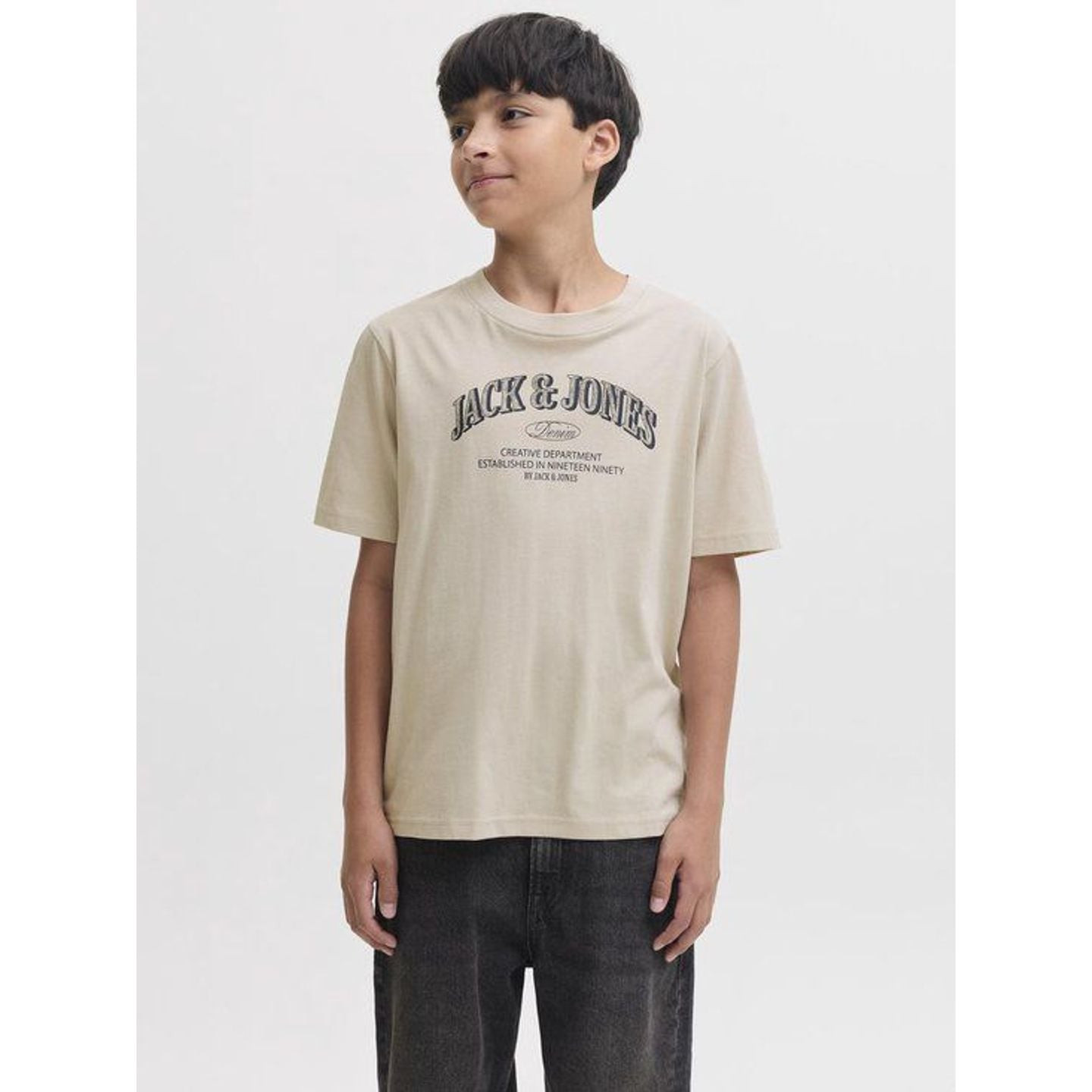 Jack & Jones Junior T-Shirt Col Rond JJEDENVER Logo Coton Enfant Garçon