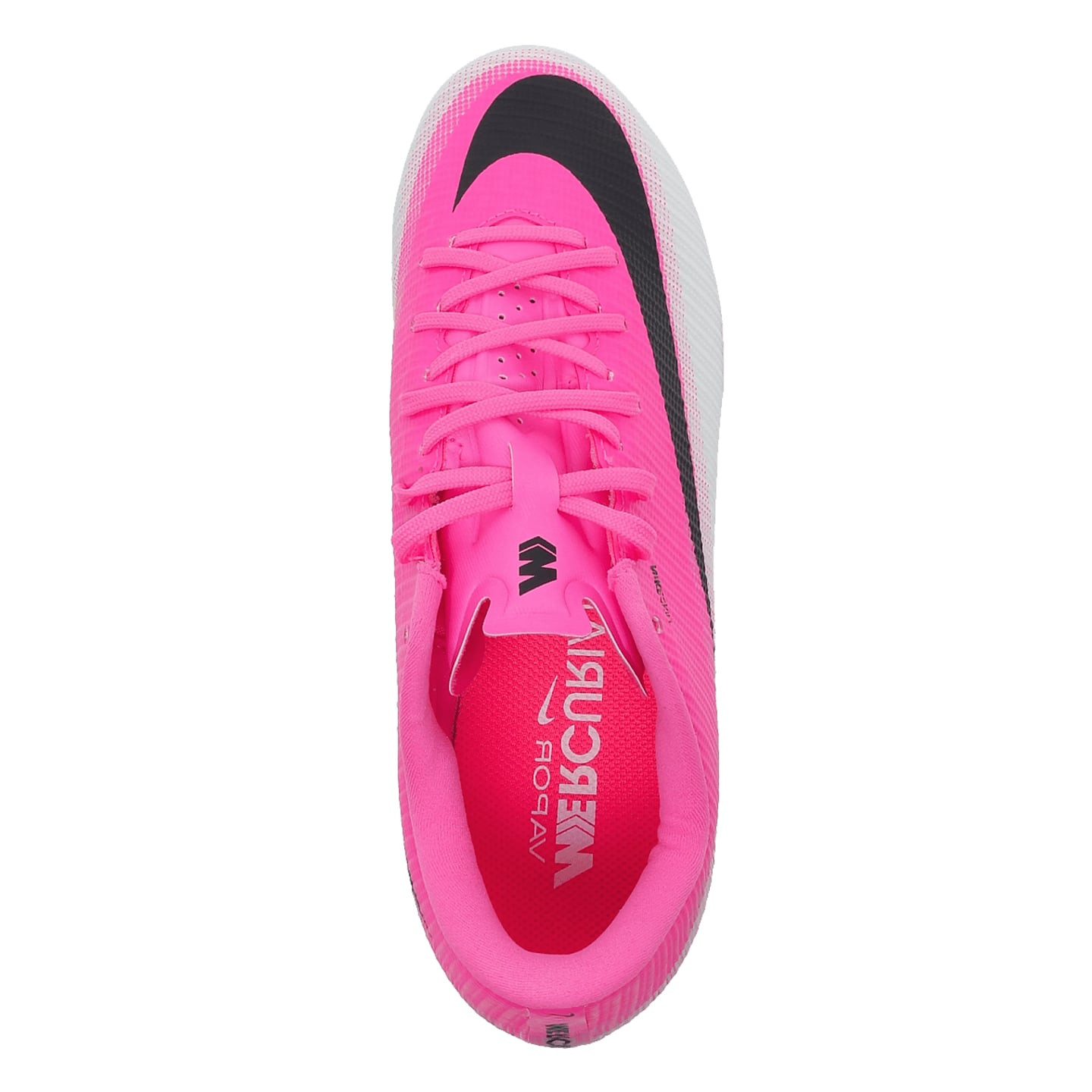 Vue de droite de la Nike Mercurial Vapor 17 Academy FG/MG avec crampons chevrons et coniques pour ad