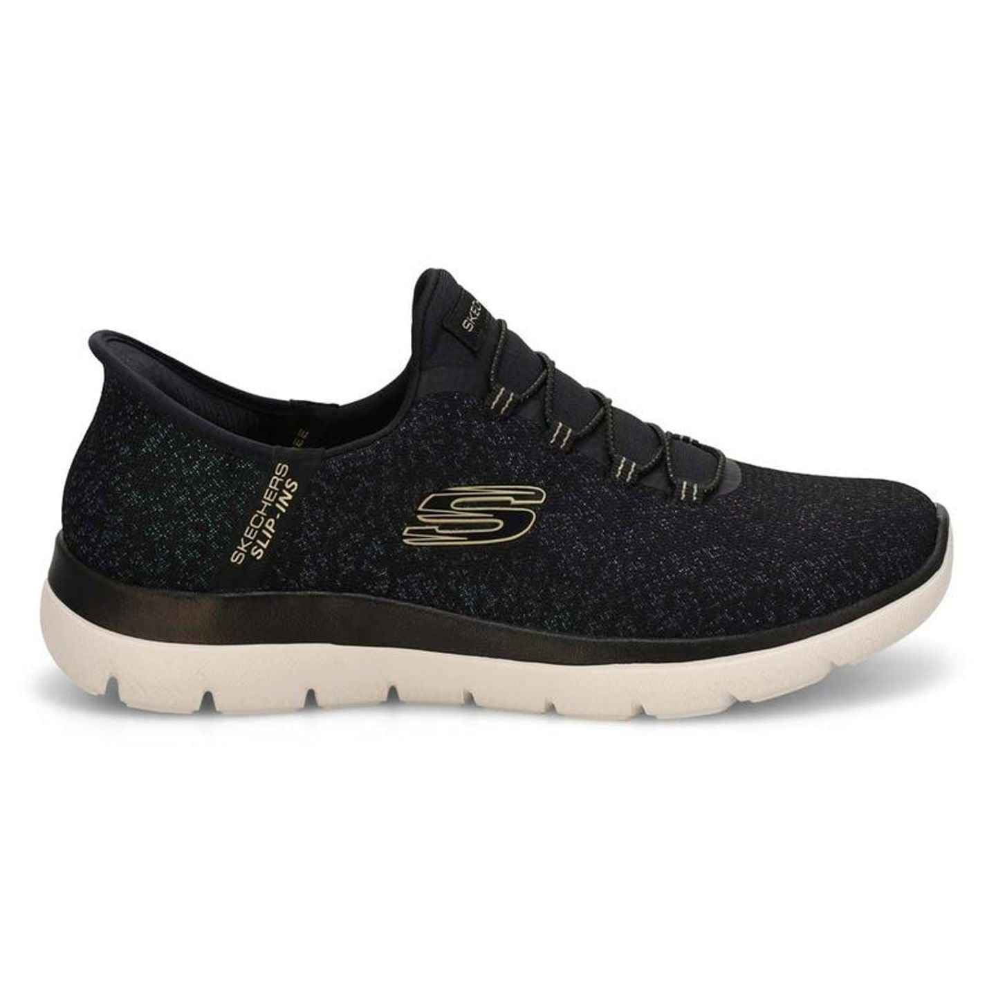 Packshot des baskets Skechers Baskets Slip-On Sans Lacets Summits Lunar Glow Confort Femme.