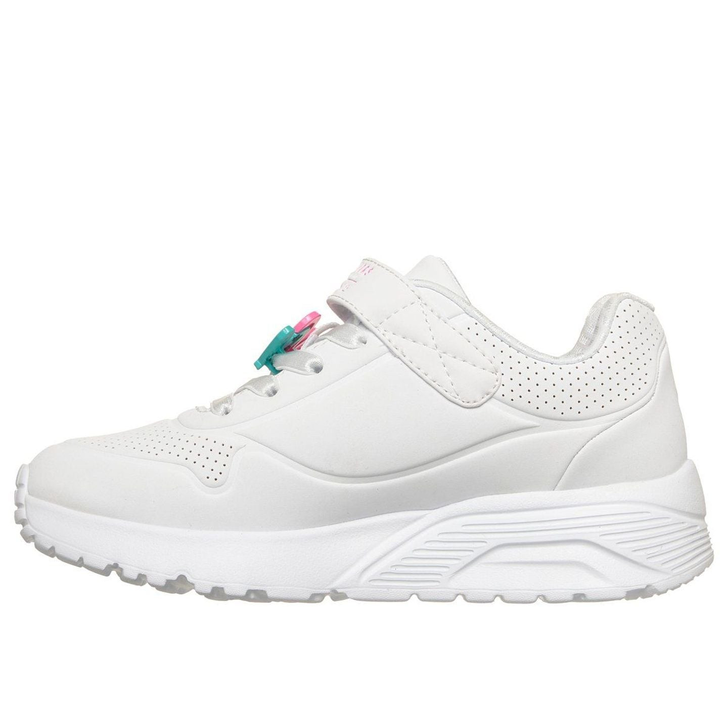 Vue packshot de la Skechers Sneaker Basse Enfants Uno Lite Heart Status Collaboration JGoldcrown Fer