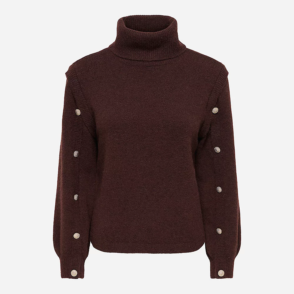 Pull ONLY à col rond boutonné - Maille douce et polyvalente