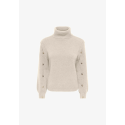 ONLRENE LS BUTTON ROLL NECK CS KNT